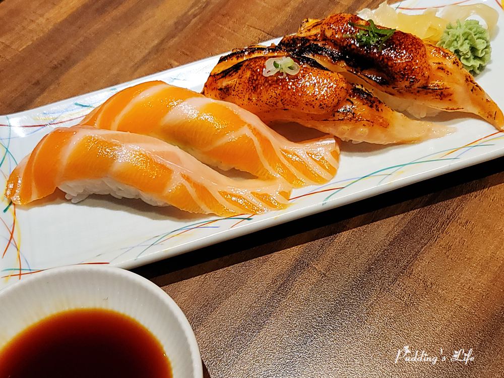 樂山拉麵-炙燒鮭魚握壽司