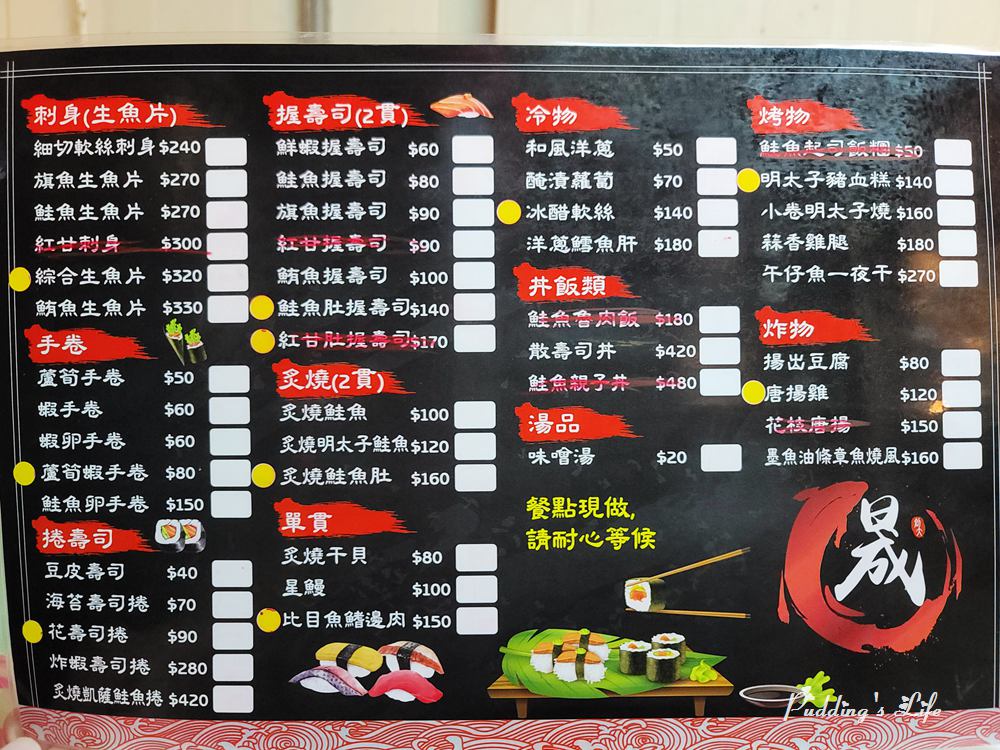 晟壽司-菜單menu