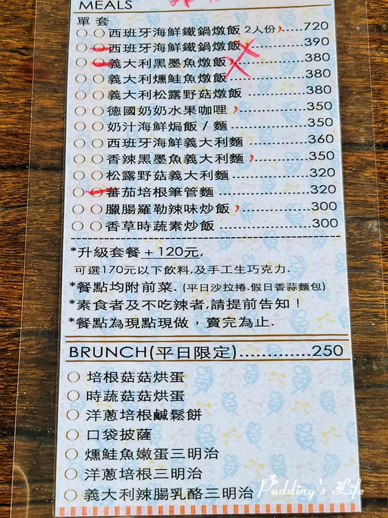 It's Alice cafe & food-菜單menu